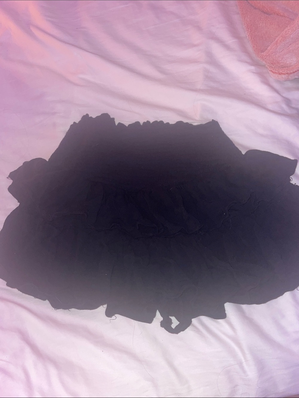 Mustard Seed Black Tiered Ruffle Skirt
